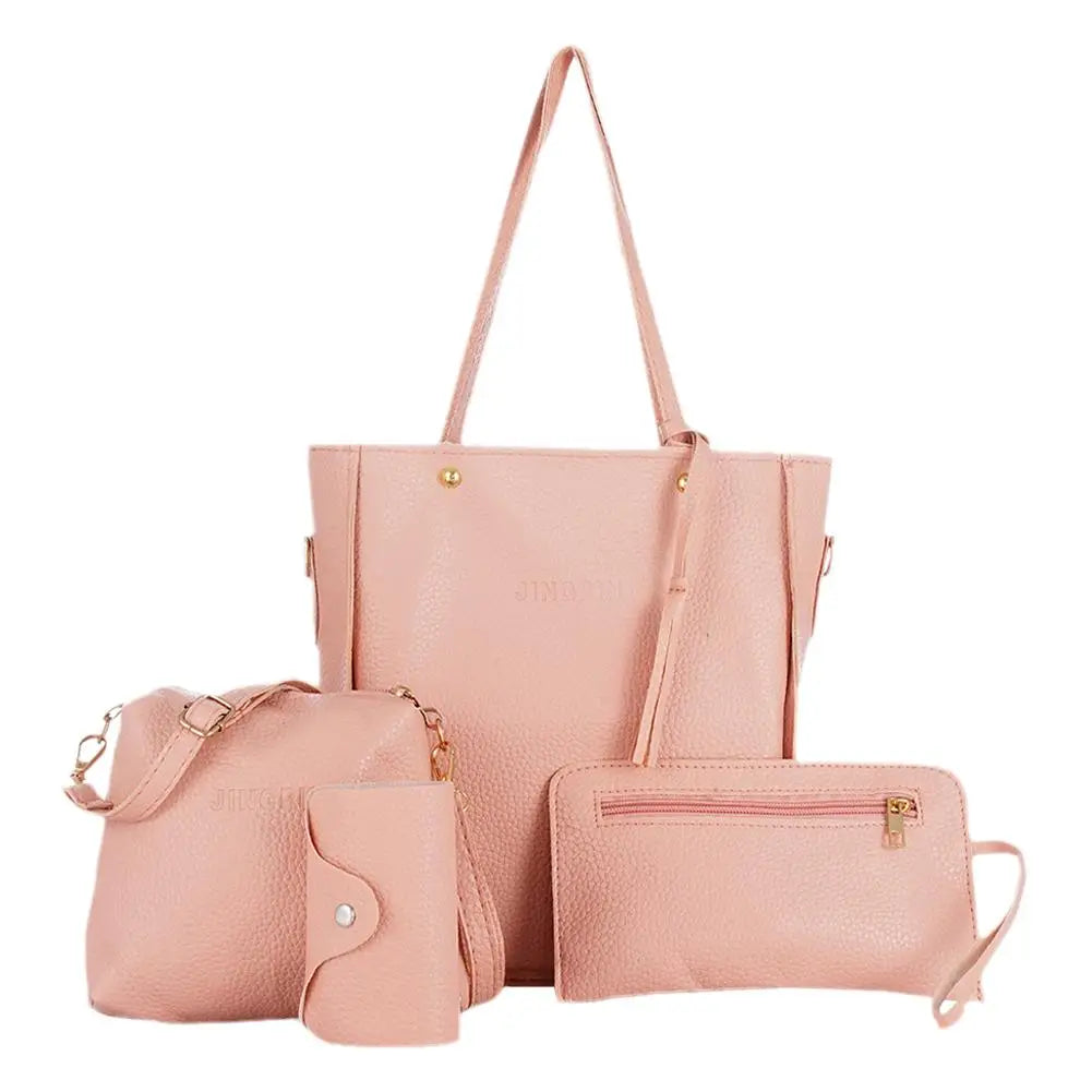 4Pcs Women Bag Set Handbag,Crossbody Bag,Storage Bag,European Fashion Large Capacity Casual Shoulder Bag Holiday Gift