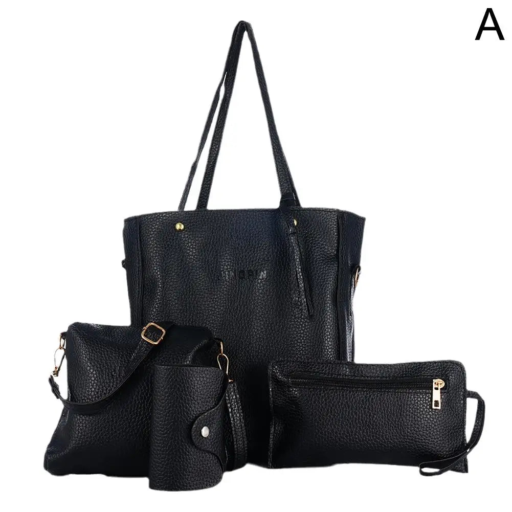 4Pcs Women Bag Set Handbag,Crossbody Bag,Storage Bag,European Fashion Large Capacity Casual Shoulder Bag Holiday Gift